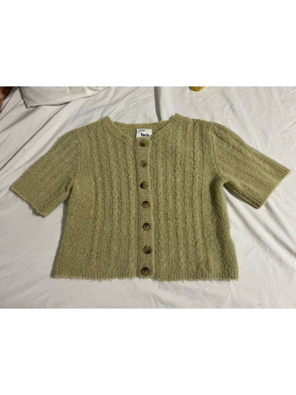 Tach Clothing Dalia Knit Cropped Cardigan Pistachio Size XS